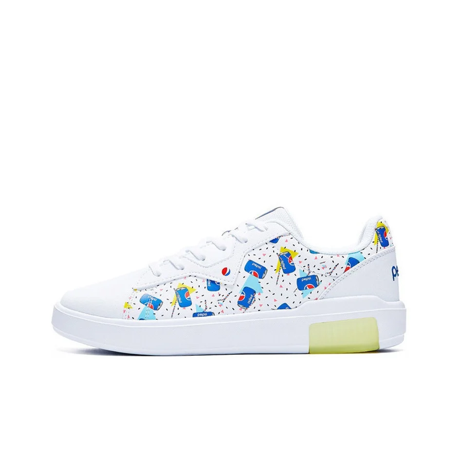 Pepsi x 361 Slip Resistant, Abrasion Resistant, Lightweight Low top Skateboard Shoes Women's White Blue 582016624-2