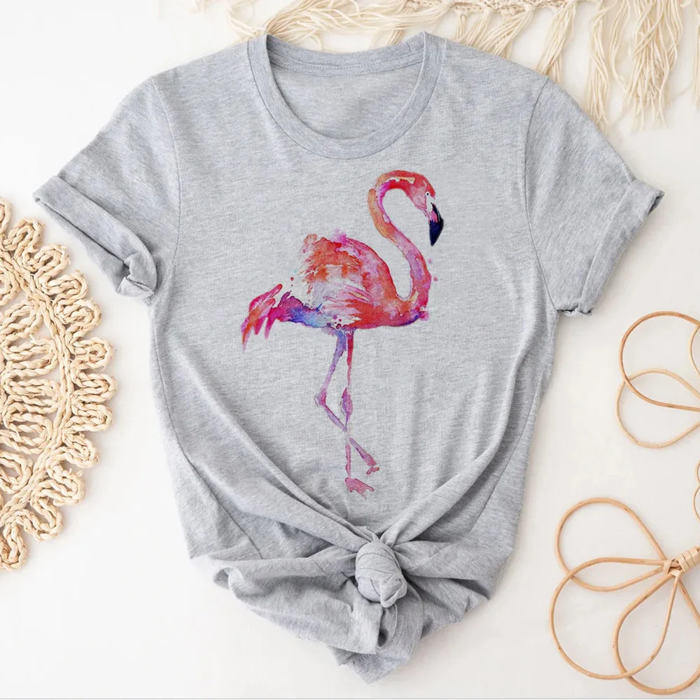 Flamingo tshirt women harajuku summer designer t-shirts female y2k clothing