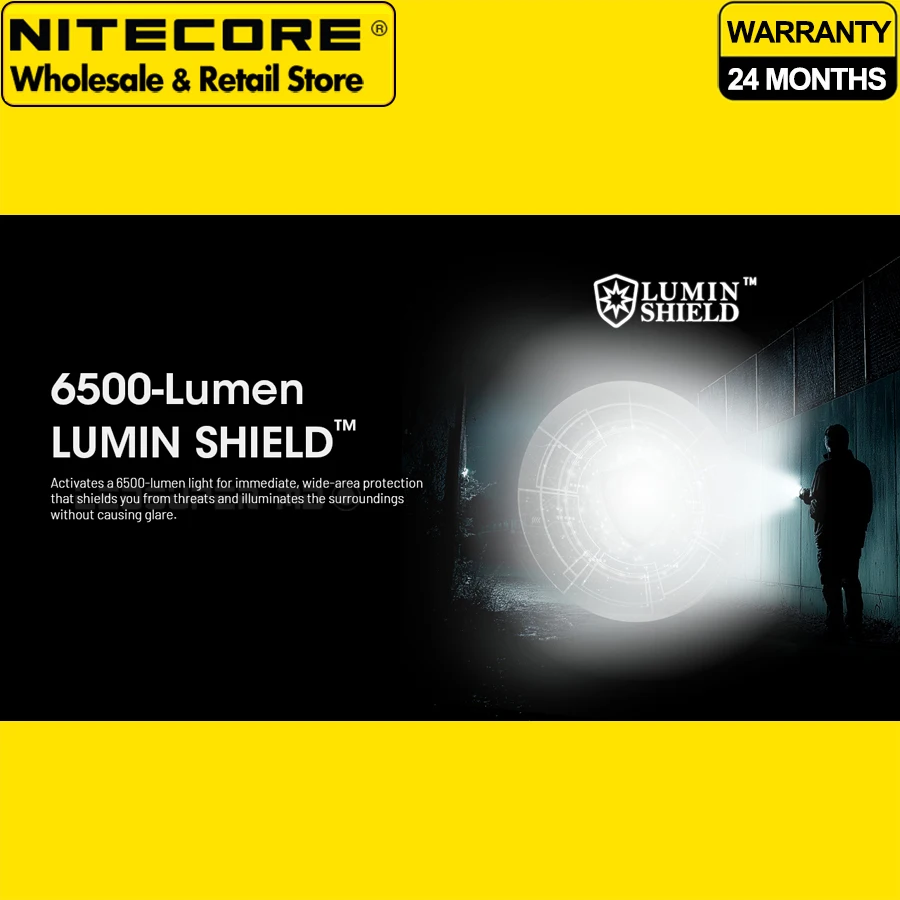 كشاف بحث تكتيكي NITECORE EDC29 6500 لومن فائق النحافة عالي الأداء EDC مصباح يدوي مدمج بقدرة 2500 مللي أمبير في الساعة بطارية ليثيوم أيون