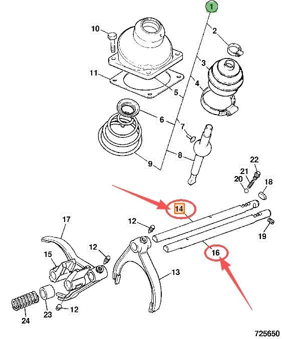 459/70181  jcb 3C 3CX 3D 3DX backhoe loader Gearbox gear lever