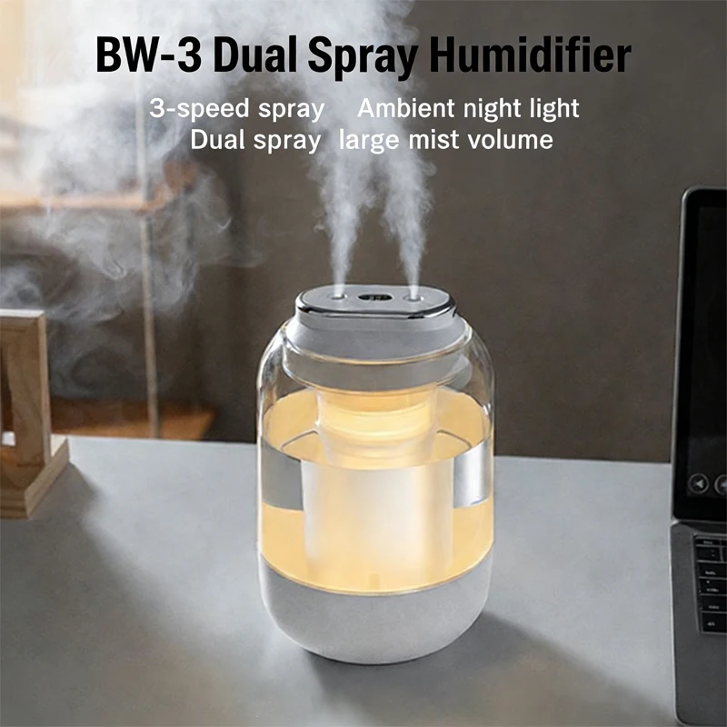 

2L Digital Display Dual Nozzle Humidifier Aroma Diffuser Essential Oil Purifier Aromatherapy Mist Maker for Bedroom Office Home