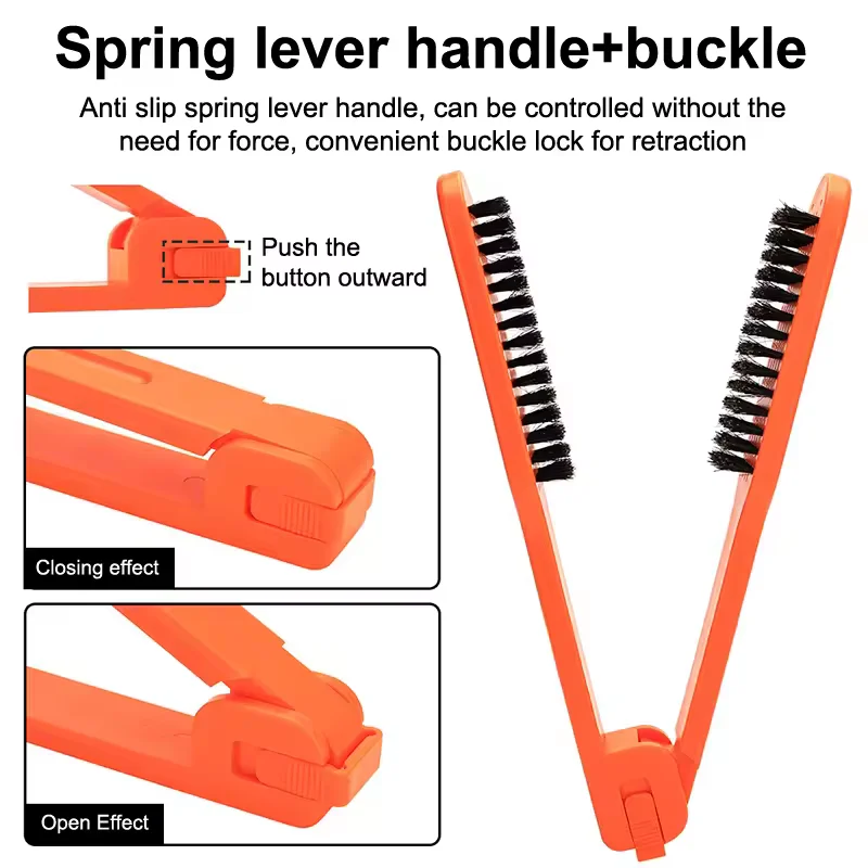 Doppelseitiger Keramik-Haarglätterkamm und Stylingbürste, Naturholz, 2-in-1-Styling-Werkzeug für Frauen – Detail 3
