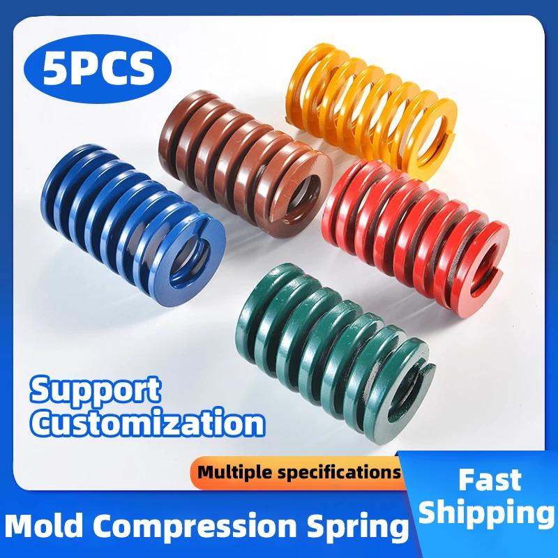 Creamily 5Pcs Spiral Stamping Compression Mould Die Spring Durable And Sturdy Compression Spring OD20mm ID10mm L20-100mm