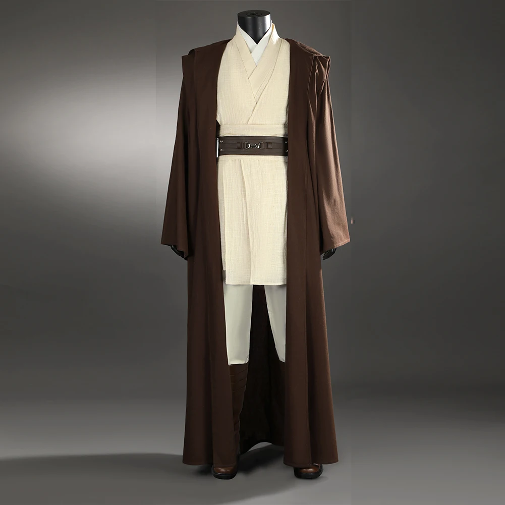 Jedi Obi-Wan Kenobi Cosplay Costume Robe Cloak Full Set Clothing Disguise Halloween Carnival Part Suit