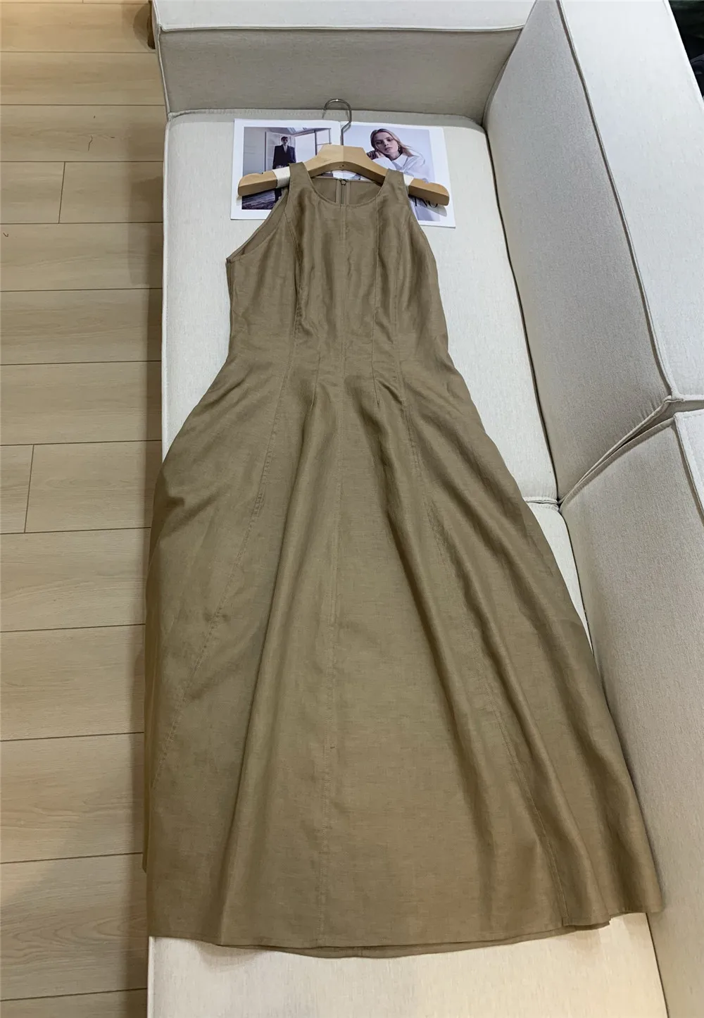 

High Quality Sleeveless Vest Dresses 2025 Summer Suspender A-Line Long Skirt Waist Large Swing Dresses