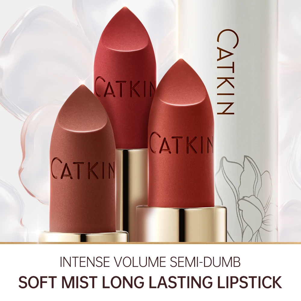 CATKIN Makeup Ice Blossom Matte Lipstick, Hydrating and Creamy Texture Lipstick,Long Lasting