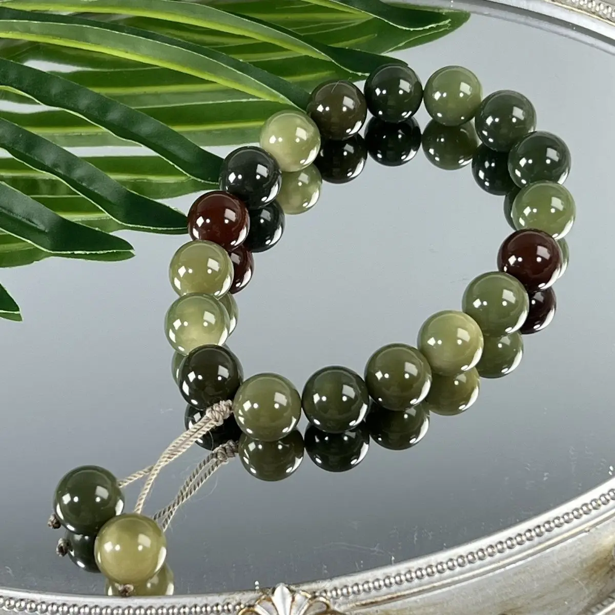 Pure Natural Bodhi Root Bracelet 15mm Round Bead Seiko Jade Material Around The Finger Soft Hand-held Men and Women HandString