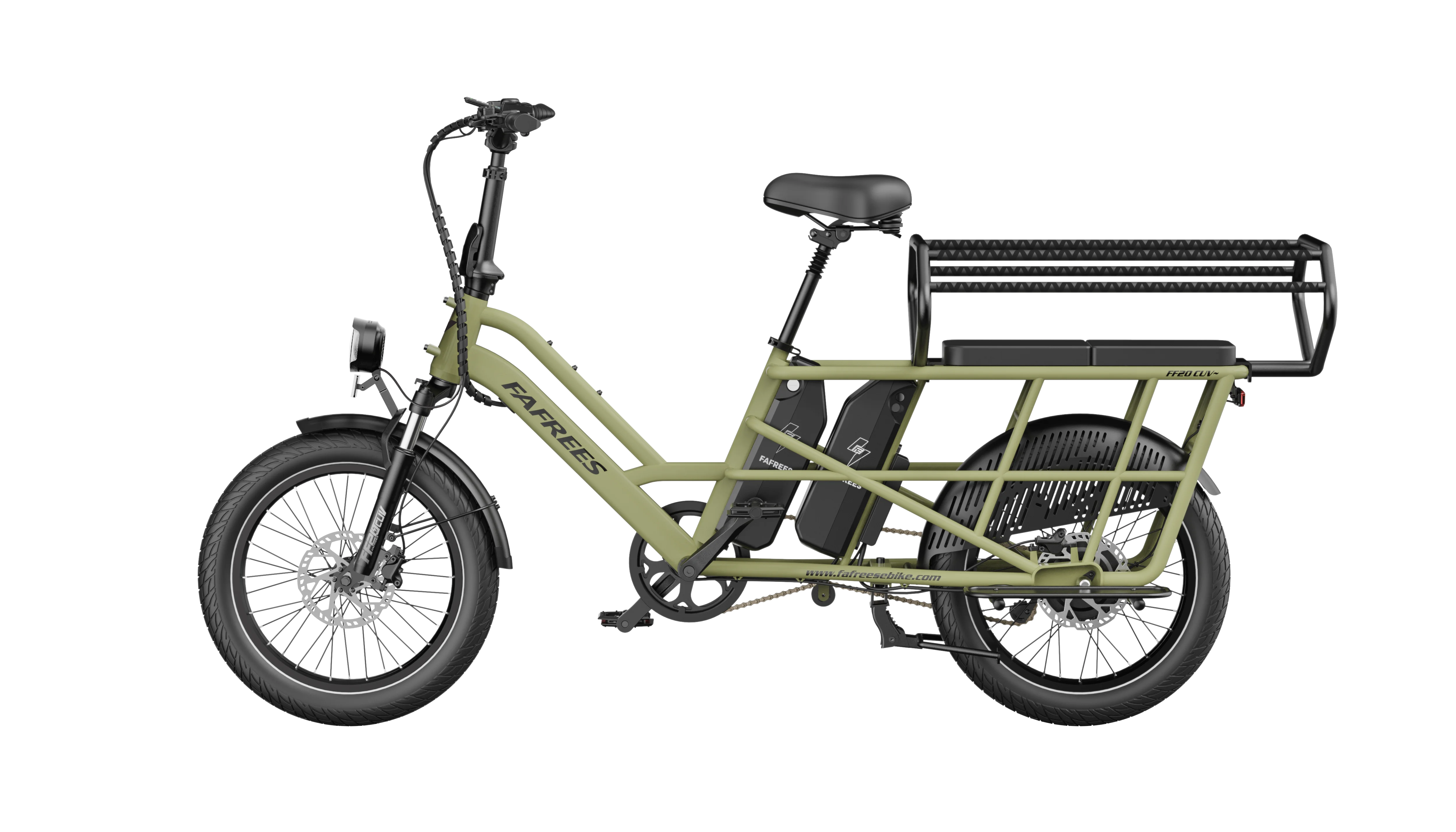 Fafrees FF20 CUV elektrische fiets voor volwassenen, 20 inch, met een ruime bagagedrager, dubbele 48V 12Ah verwijderbare accu, actieradius van 100-120 km.