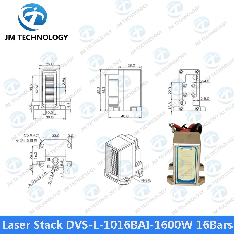 Лазерный стек DVS-L-1016BAI-1600W 16 бар