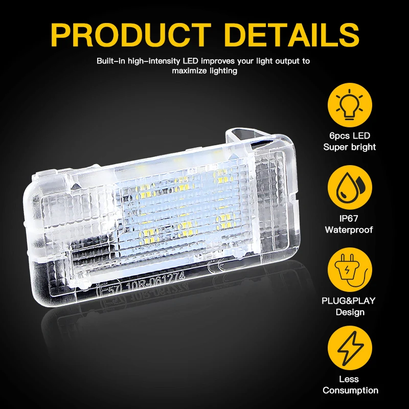 1PC LED Luggage Trunk Glove Box Light Canbus For Renault Arcana
