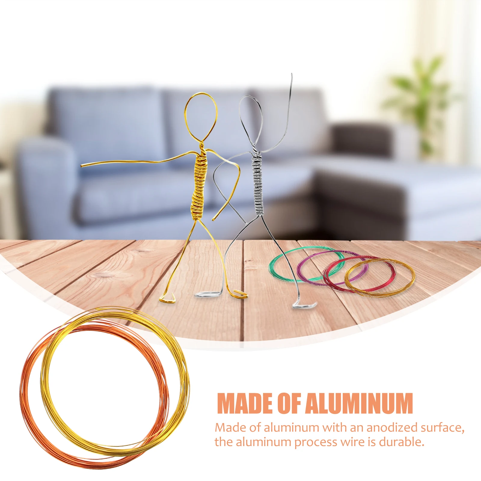 

12 Rolls Aluminum Jewelry Kit Craft Accessory Thin Line for Crafts Multi Function Professional Sculpting Wire