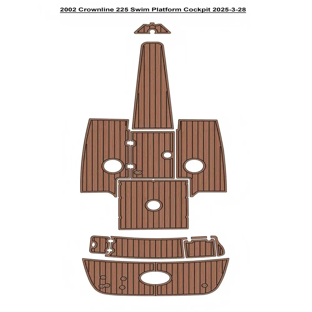 

2002 Crownline 225 Swim Platform Cockpit Pad Boat EVA Teak Floor SeaDek Gatorstep Style Self Adhesive fgsert3qw4y6sazh