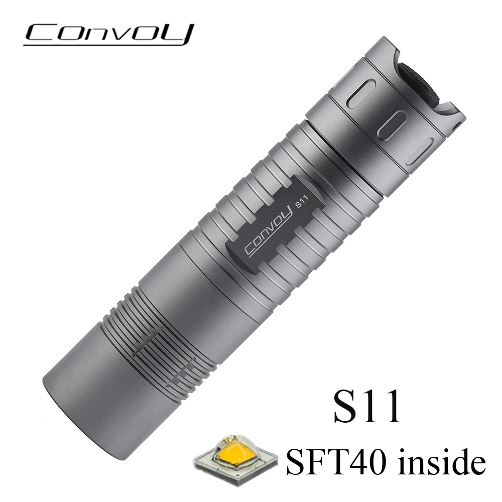 Convoy S11 SFT40 Flashlight High Powerful Linterna Led 26650 Torch Camping Hunting Flash Light Portable Lighting