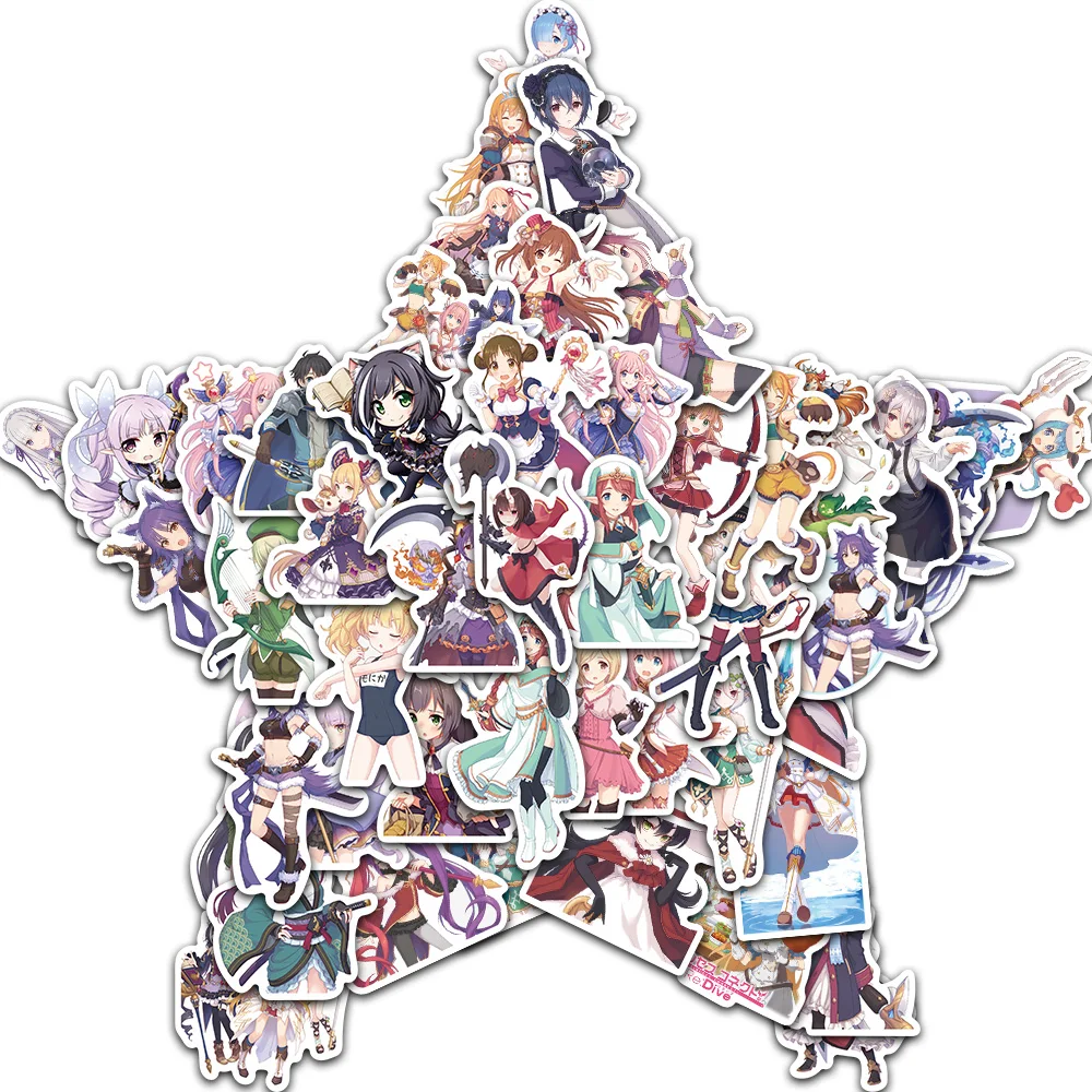 50/150PCS Anime Kreative Mädchen Bild Graffiti Aufkleber Telefon Fall Skateboard Lagerung Box Notebook Wasser Tasse Tisch Lampe DIY Aufkleber