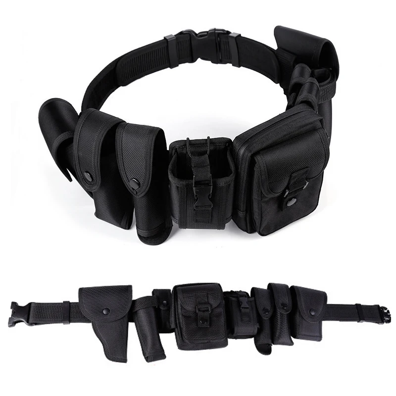 

8-piece tactical belt duty safety belt military training police adjustable belt military hunting multifunctional equipment