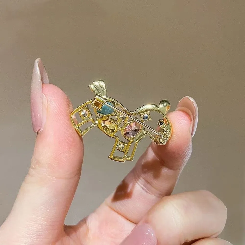 أنيق ضوء فاخر زودياك الحصان بروش أناقة Understated كريستال بروش الكرتون رائعة الحيوان بروش للجنسين بروش #3