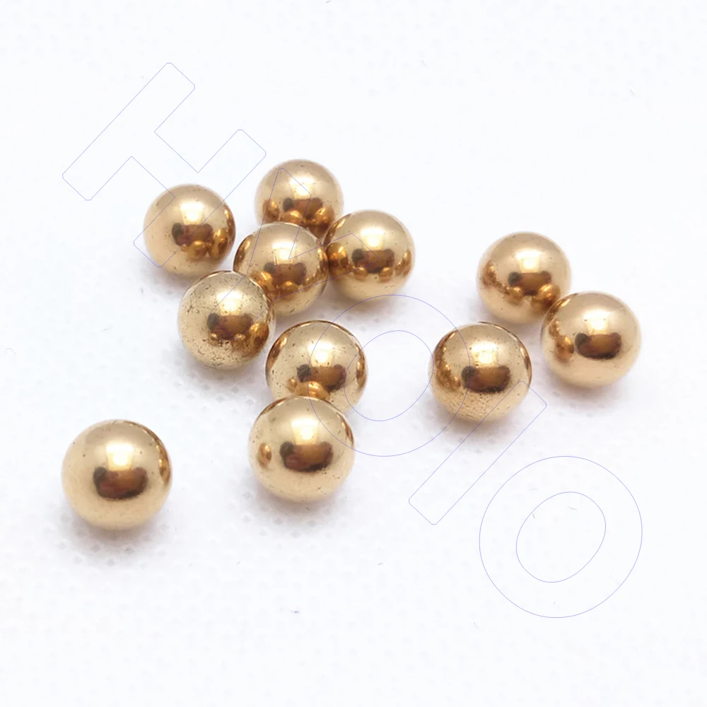 Твердые латунные шарики H62 Круглые бусины с прецизионным металлическим подшипником 2,381 3,175 4,763 6 6,35 9,525 10 12 12,7 15 15,875 25,4 до 30 мм