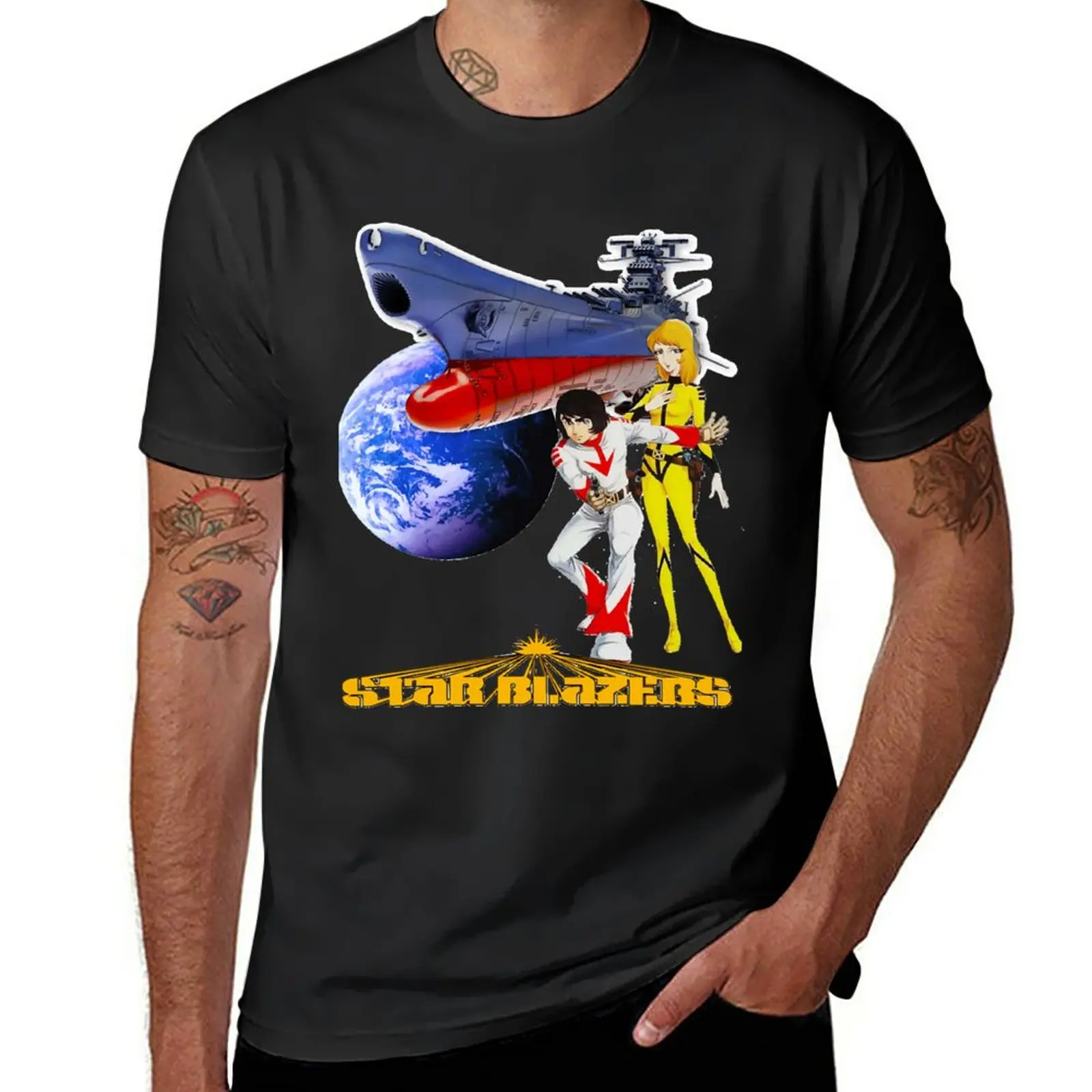 New Star Blazers T-Shirt Wild Star And Nova Classic T-Shirt anime black t shirt men workout shirt