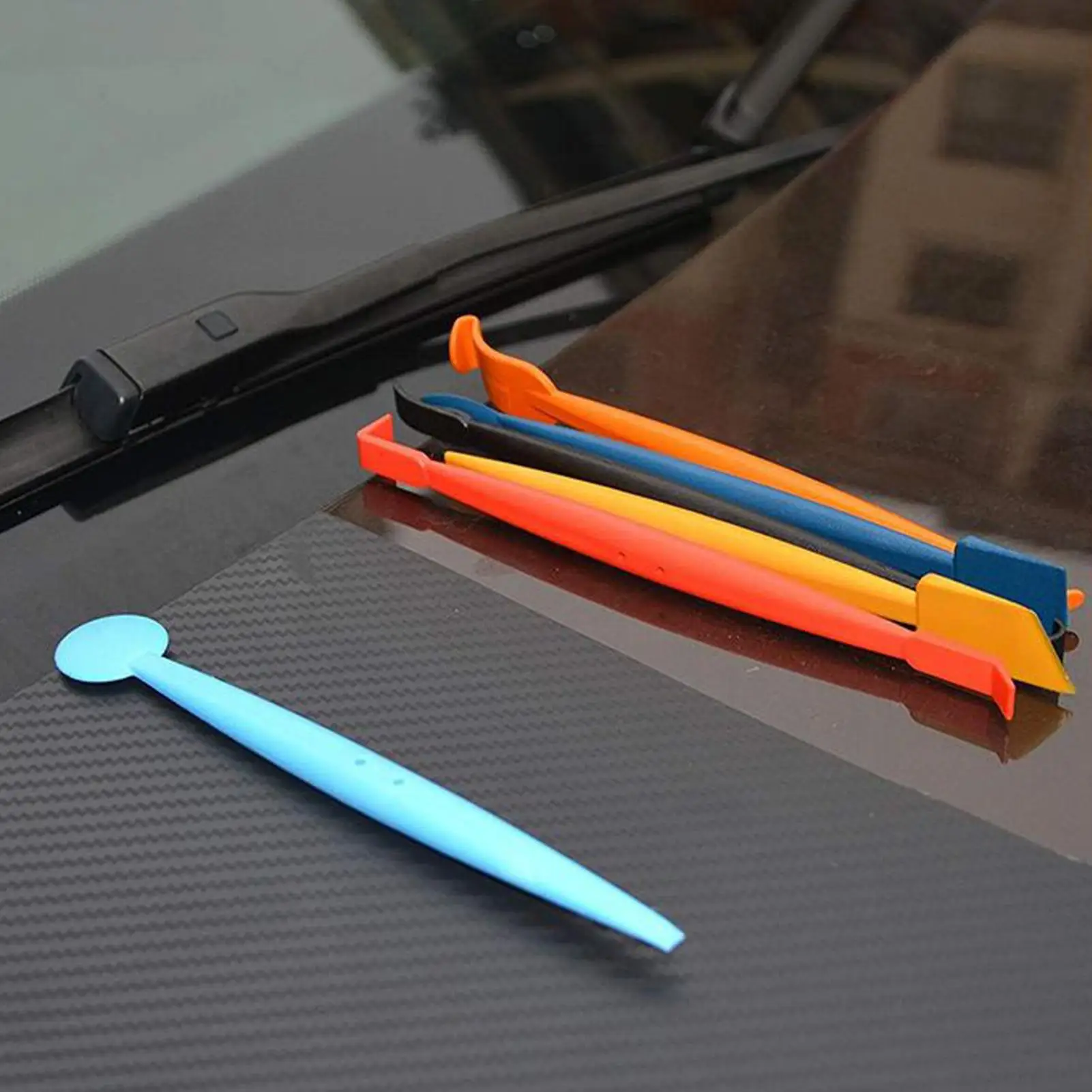 Car Window Tint Squeegee 7-Piece Handheld Window Tint Install Squeegee Kit for Beginners Professionals Men Drivers Yard Garage