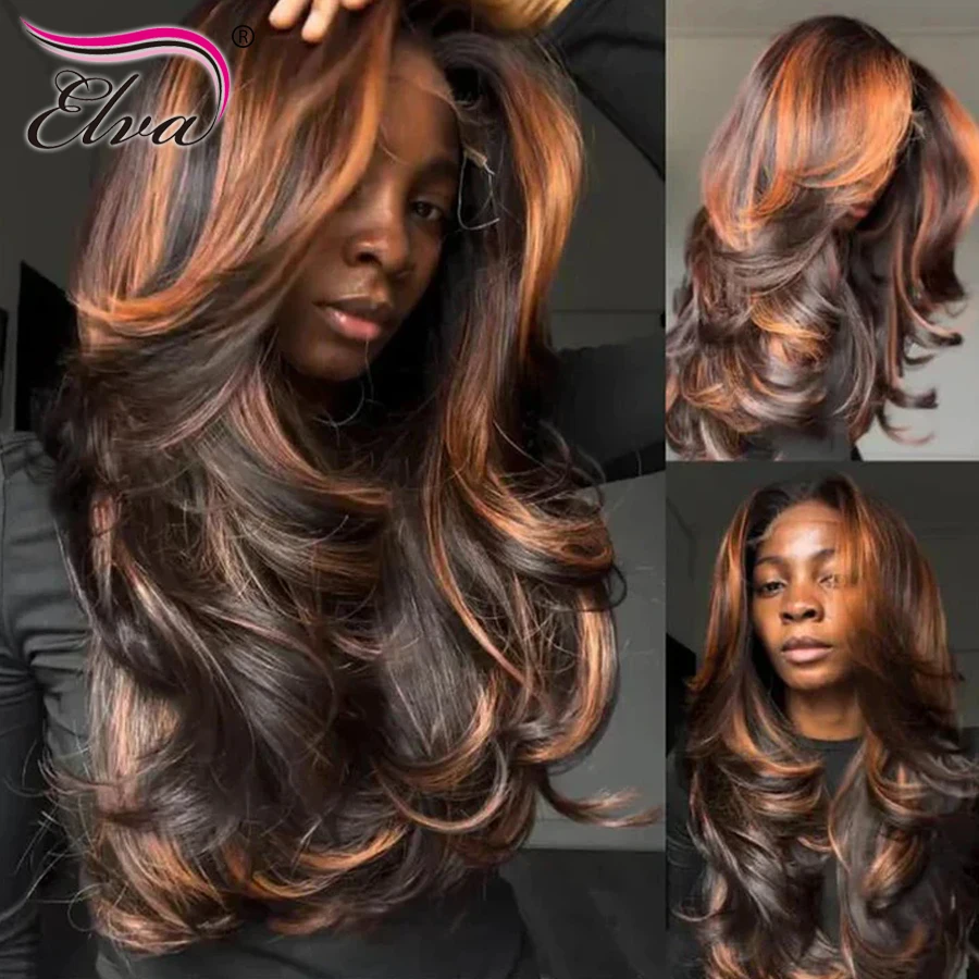 Highlight HD Lace Wig 13X6 HD Lace Full Frontal Wig Pre Plucked Loose Wave Glueless HD Lace Wig 5x5/6x6/9x6 Invisible HD Closure