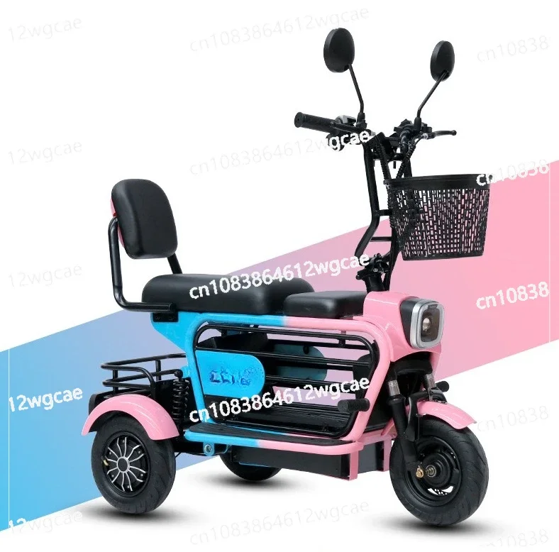 Chinese Long Range Removable Battery 10 Inch Wheels Fat Tire Mini  Tricycle Bike 350w Electric Scooter Car