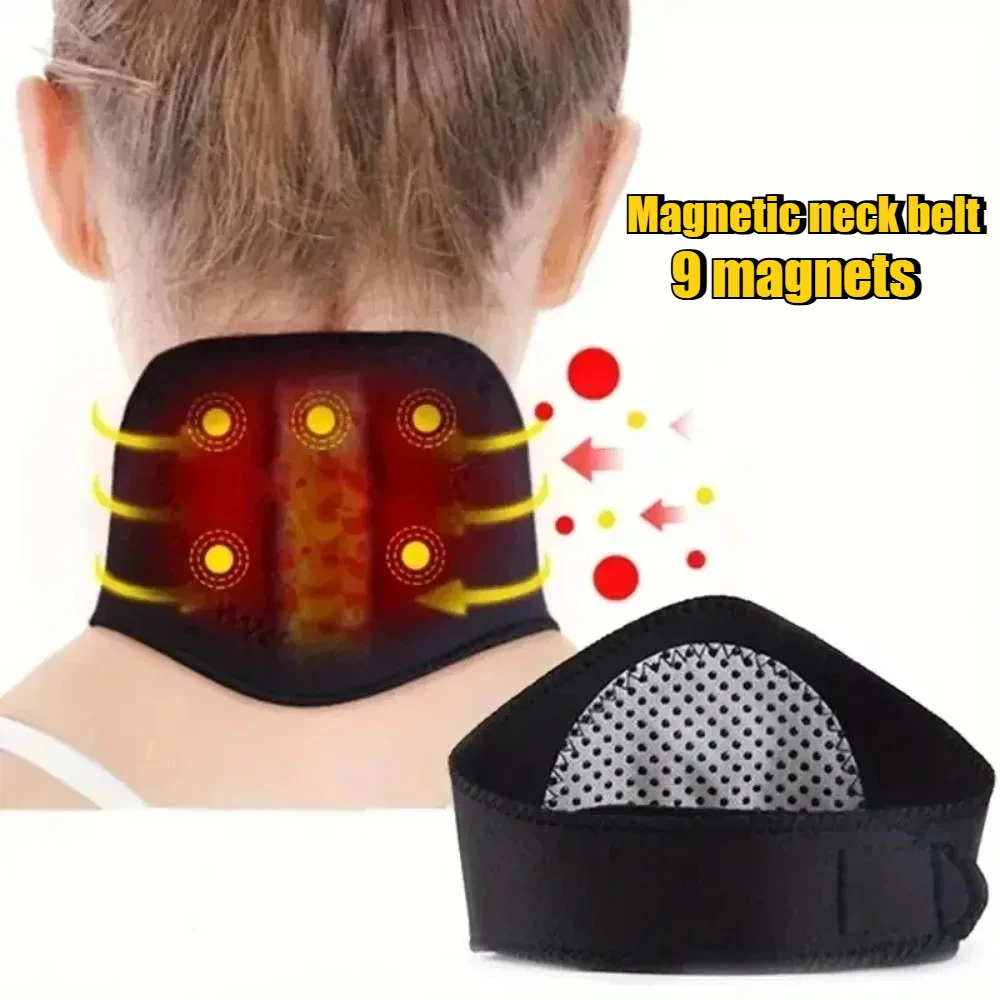 

Therapy Pillow with Self-Heating 9 Magnets for Neck Shoulder Pain Relief Cervical Support Pillow for Tingling Stiffness Office