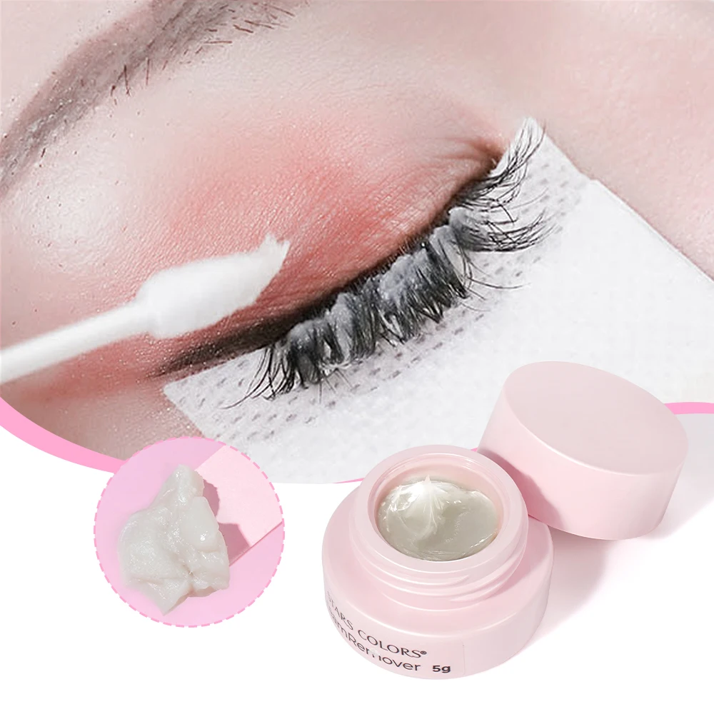 STARS COLORS Professional 5g Eyelash Glue Cream Remover Gentle and Soothing Eyelashes Extensions Remover Beauty Makeup Remover