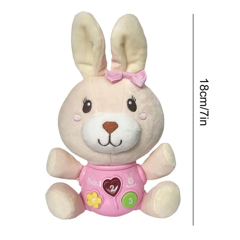 Rabbit Musical Toy Easter Bunny Stuffed Animal Plush Kids Musical Toys Rabbit Musical Toy for Toddler Kids 6-12 Months