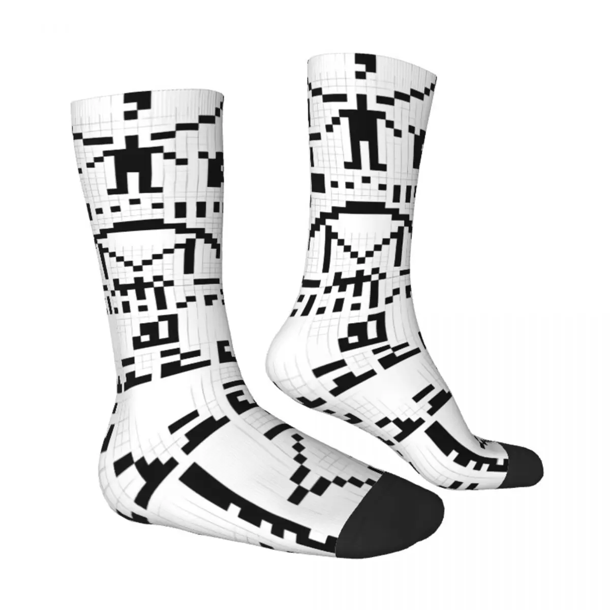 Hip Hop Retro Arecibo Message 001 Crazy Men's Socks Johnny Hallyday Unisex Harajuku Pattern Printed Happy Crew Sock Boys Gift