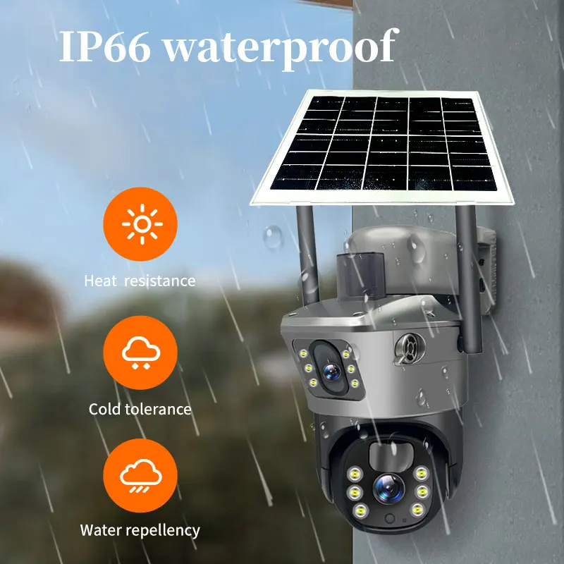 v380 Pro 10X enlarged closed-circuit television WIFI camera,5MP solar closed-circuit television wireless outdoor 360 pan