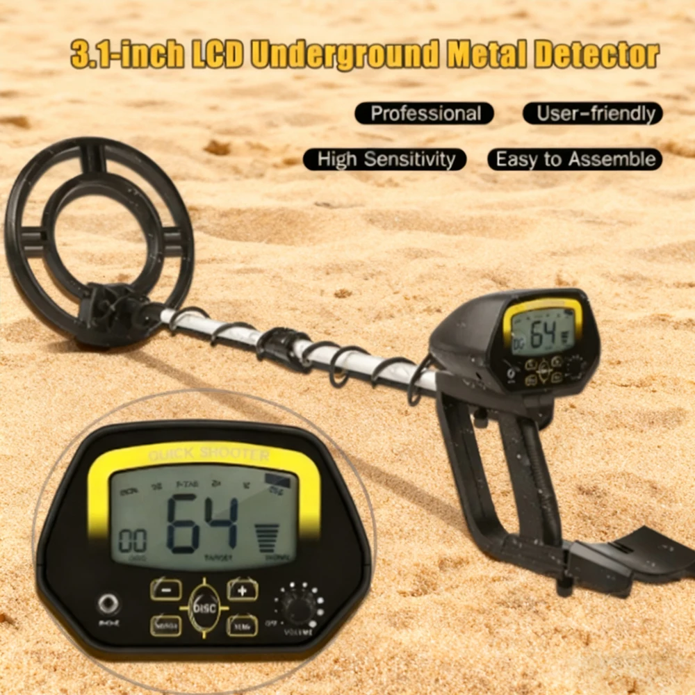

MD-4060 Metal detector, professional underground metal jewelry detector, height-adjustable, battery-powered (not included)