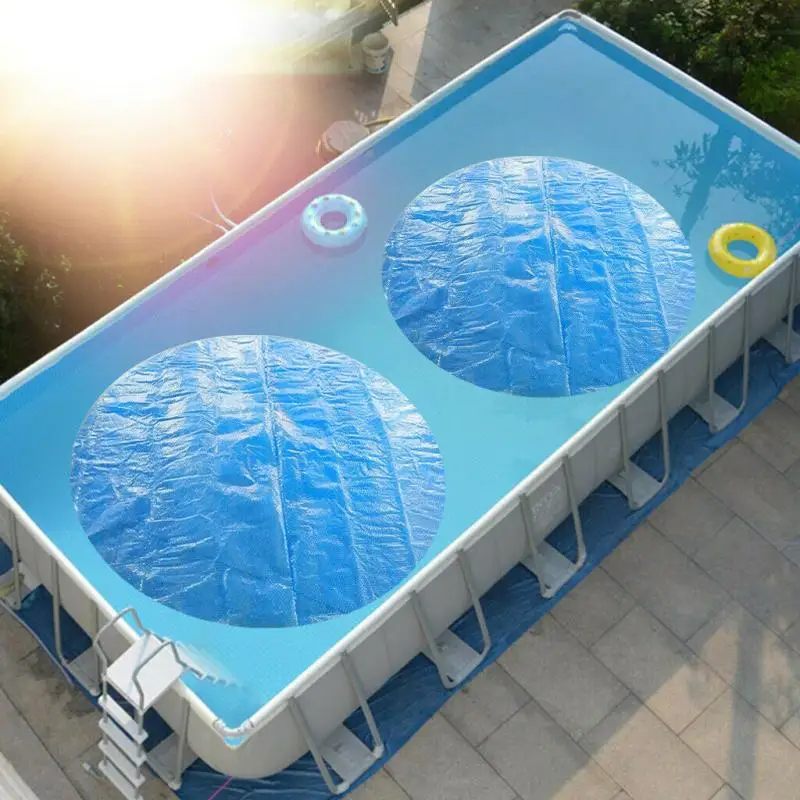 Cubierta de piscina a prueba de polvo, lona redonda azul duradera para jardín familiar, accesorios para piscina, novedad