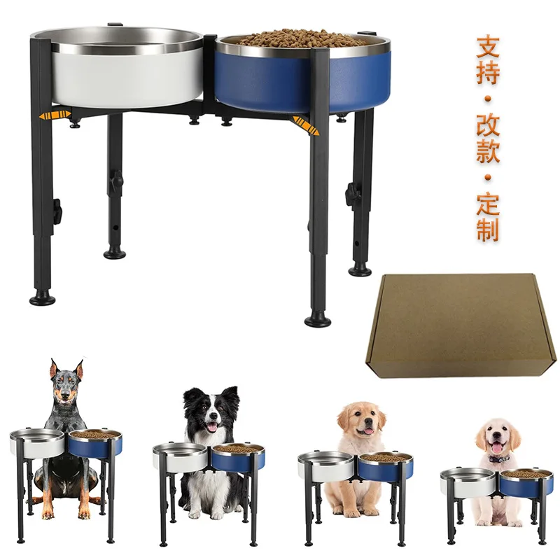 Verstellbarer Schüsselhalter, großer erhöhter Schüsselhalter, Futter- und Wasserschüssel, Schüsselhalter für mittelgroße Hunde