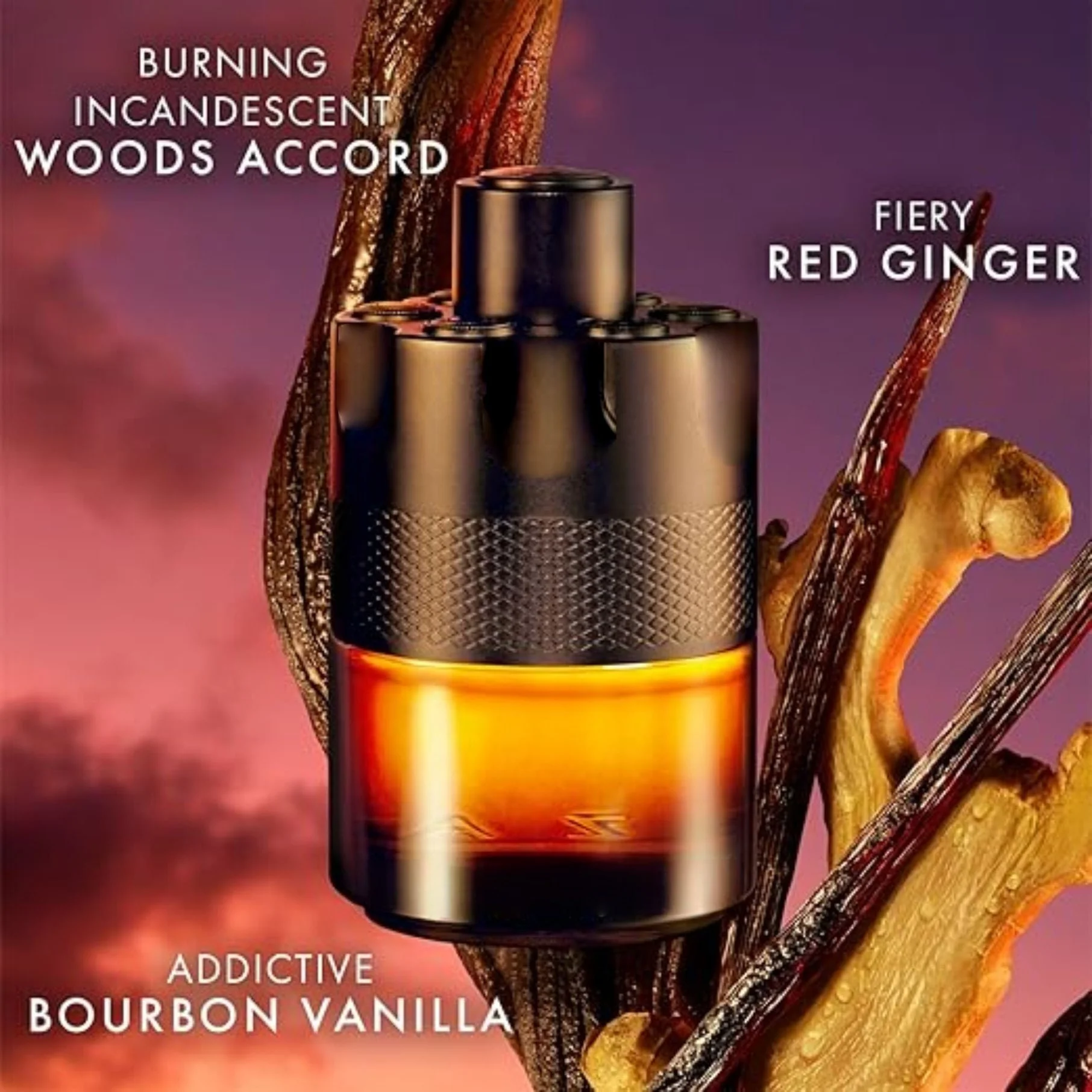 AZZAR0I The Most Wanted Eau de Parfum Intense – كولونيا خشبية وحارة للرجال مع ملاحظات Fougère والعنبر من خشب العنبر والهيل #1