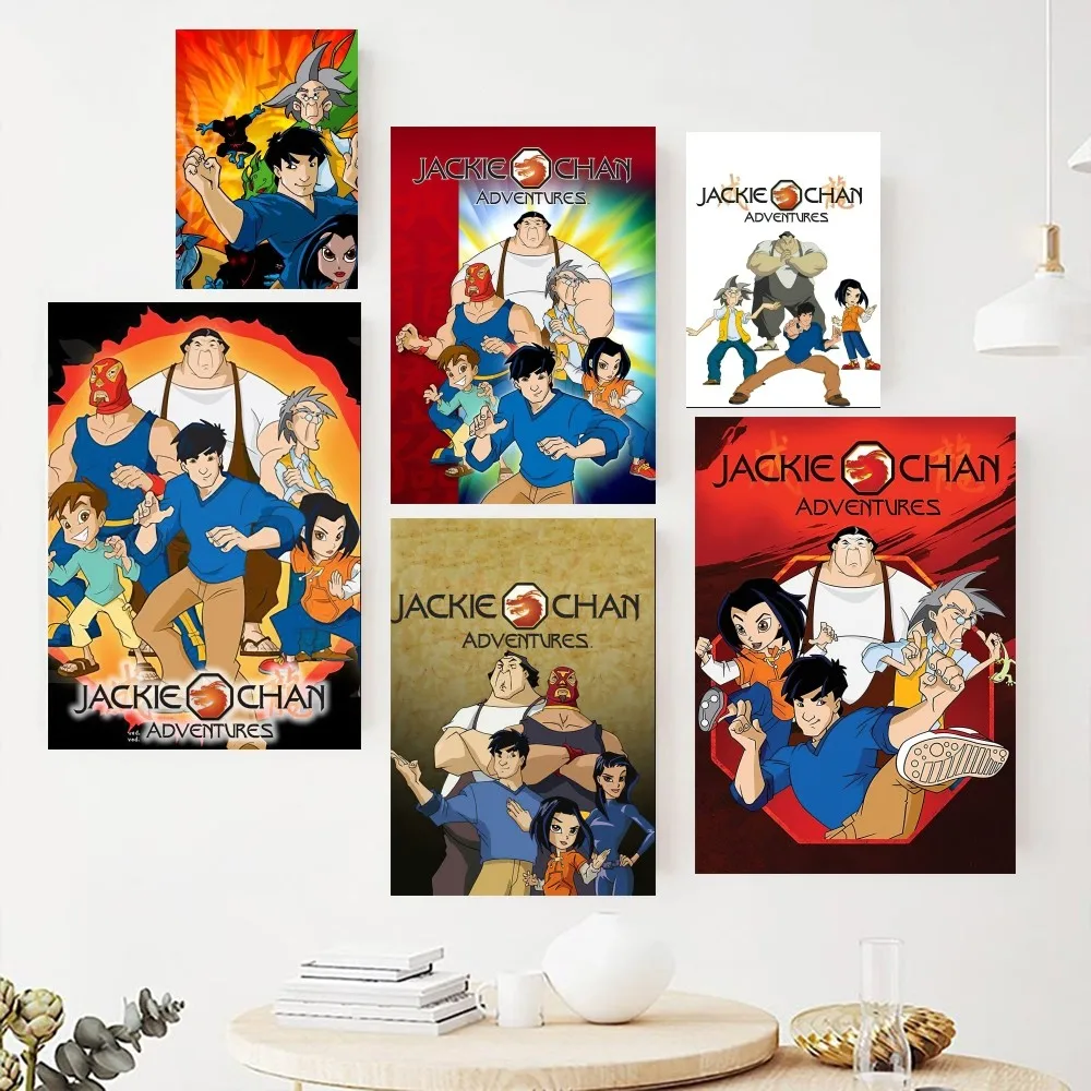 Anime Jackie Chan Adventures Poster Paintings on The Wall Picture for Living Room Interior Painting Room Decoration