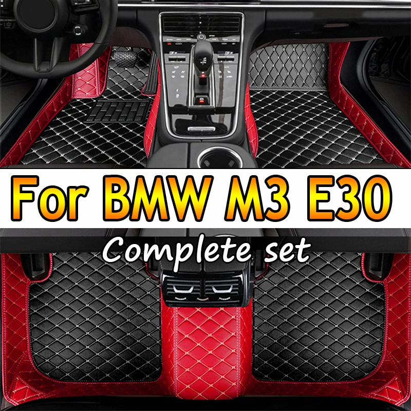 Car Floor Mat For BMW M3 E30 1986 1991 5 Seats Leather Floor Mats Full Cover Carpet Protector Mud Car Accessories Interior