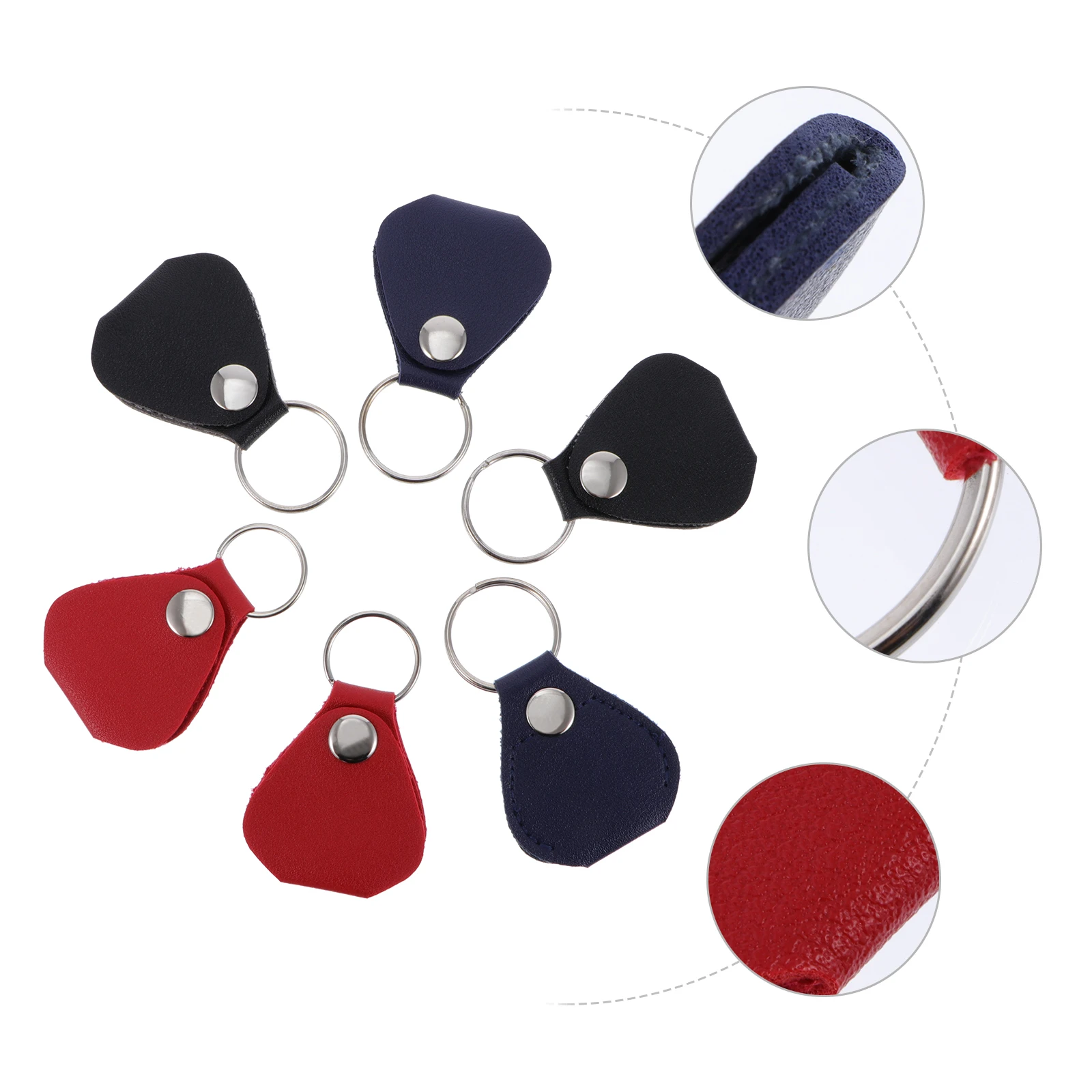 

6Pcs Alloy Guitar Pick Holder Keychain Picks Storage Case Compact Portable Lasting Unique Gift