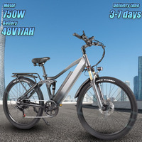 CMACEWHEEL TP26 mini-27 Electric Bicycle 750W Motor 48V17AH Lithium Battery Electric Bike 26 in Tire Aldult Mountain Snow E Bike