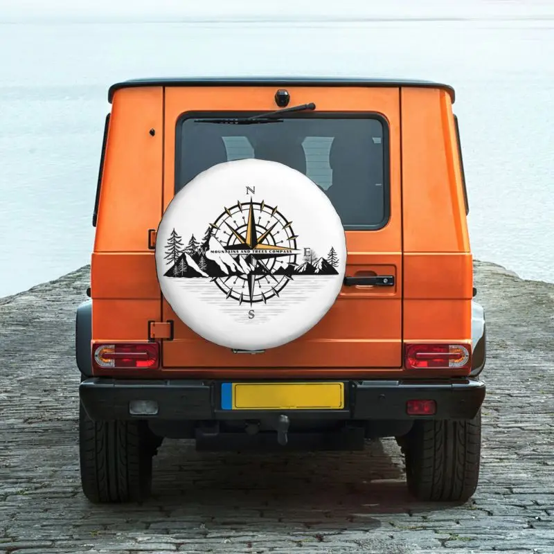 Nautical Adventure 산악 나침반 타이어 커버, 지프 그랜드 체로키 차량용, 4WD 4x4 RV 스페어 휠 프로텍터