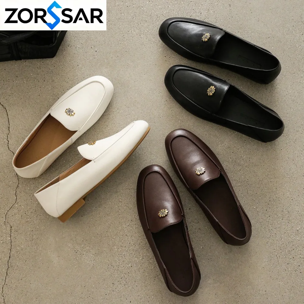 Spring Autumn Ladies New Small Leather Shoes Vintage Versatile Loafers British Style Fashion Anti Slip Shoes Casual Women's Flat