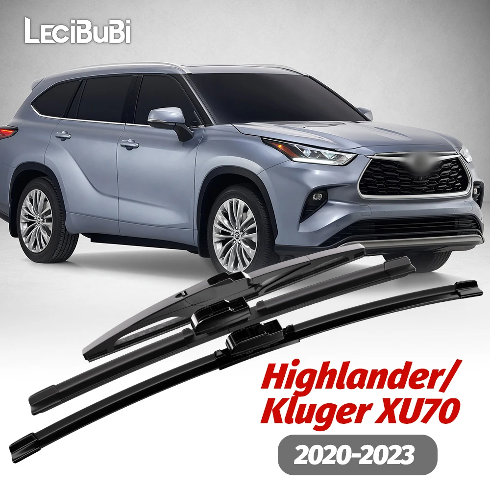 

1set Front & Rear Windshield Wiper Blades Windscreen Wipers For Toyota Highlander Kluger XU70 2020-2023 2021 2022 Accessories