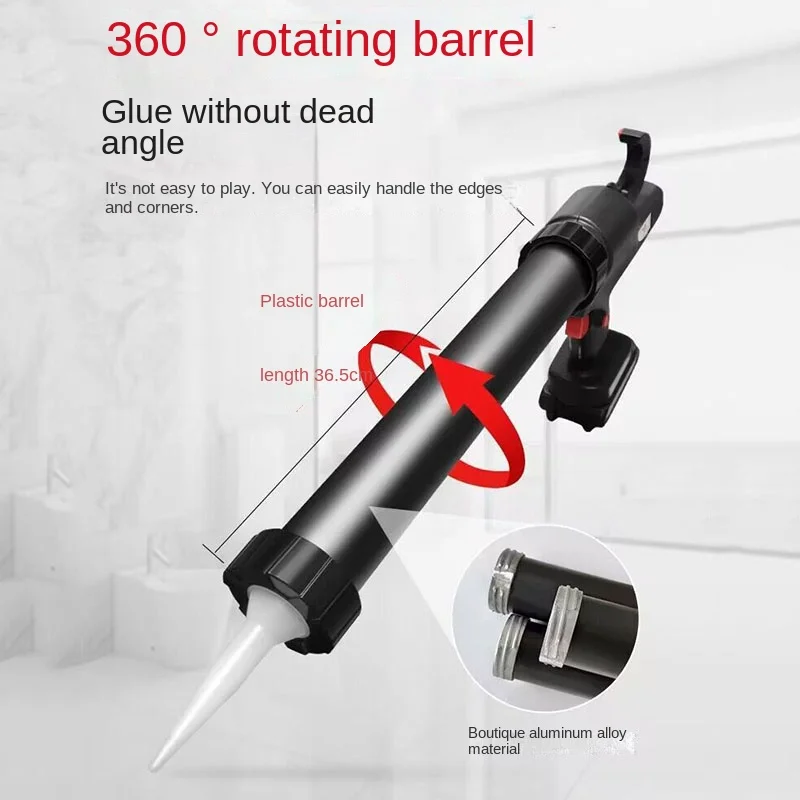 Pistola per colla elettrica portatile 18.5V pistola per sigillante elettrico a colla uniforme a velocità variabile a 6 velocità pistola per calafataggio a caldo