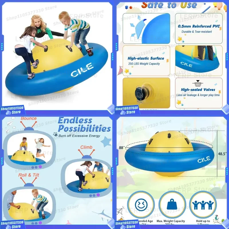 Custom PVC Material Inflatable Water Gyroscope Spinning Top 7-12FT Water Park Toy