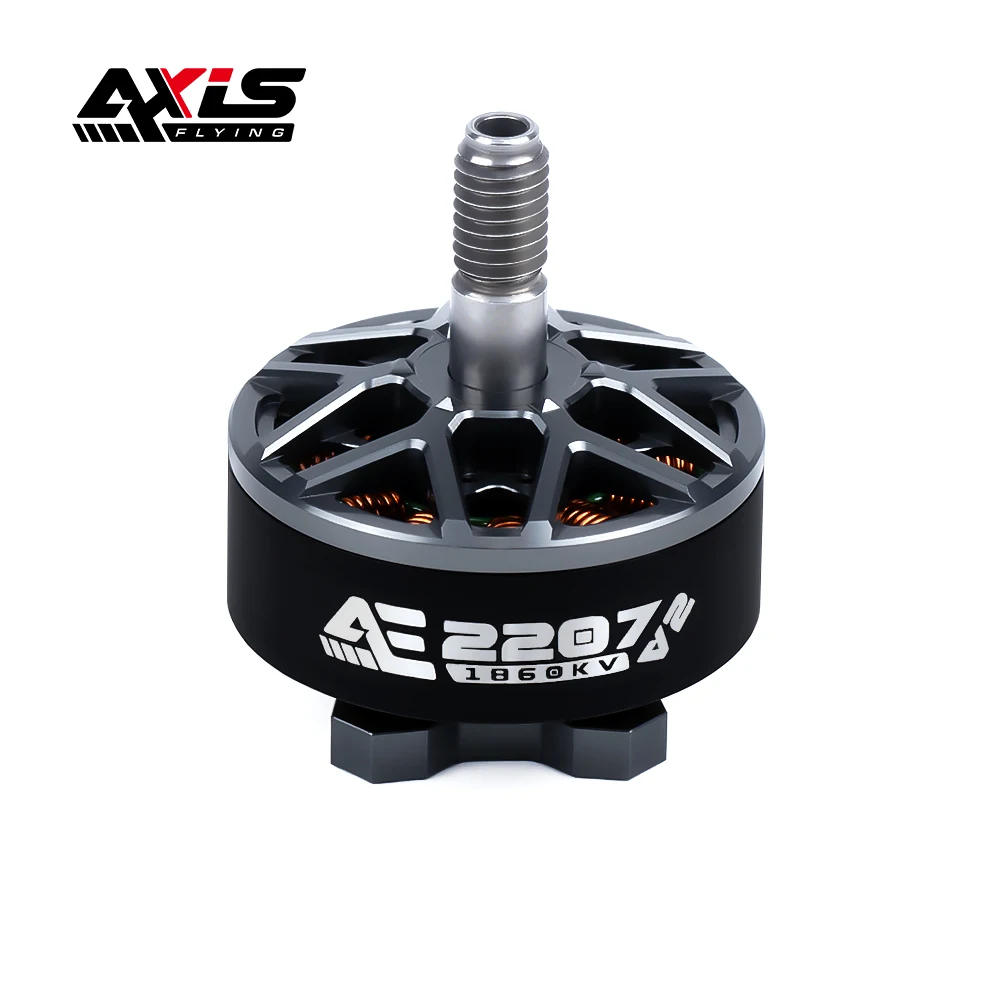 AxisFlying AE2207 V2 1860KV 1960KV 4 ~ 6S يبو فرش السيارات 5 مللي متر رمح مناسبة 5 بوصة المروحة زهرة يطير عبور الطائرة بدون طيار