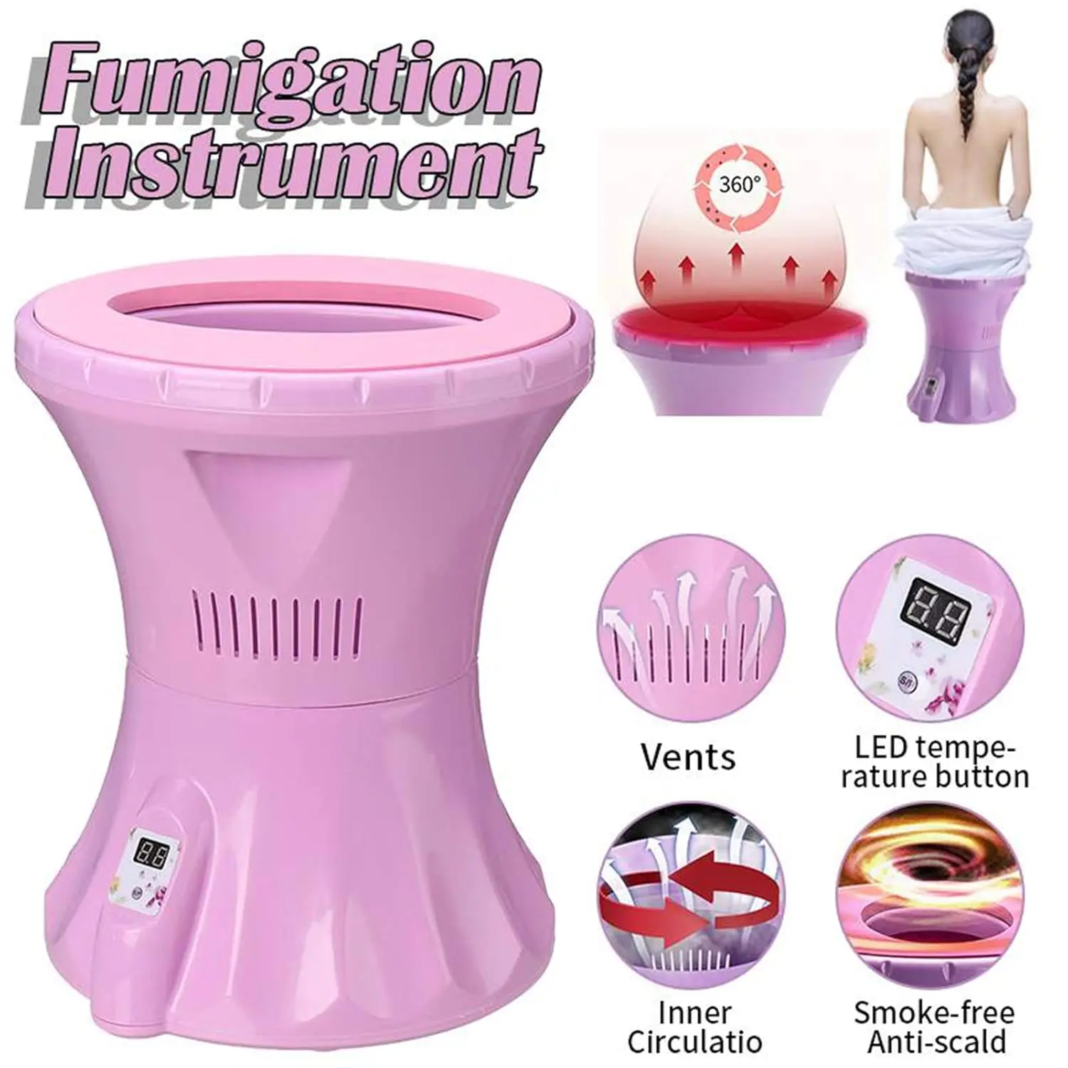 Steam Seat Vaginal Care Women Personal Healthy Steamer Chair Fumigation Instrument Sitting Fumigation Instrument Gynecological