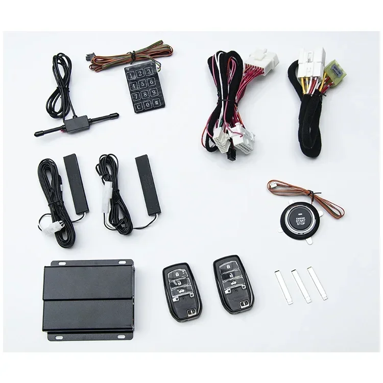 

Car Alarm Remote Engine Start Push Start Remote Locking Kit With Immobilizer For Hilux