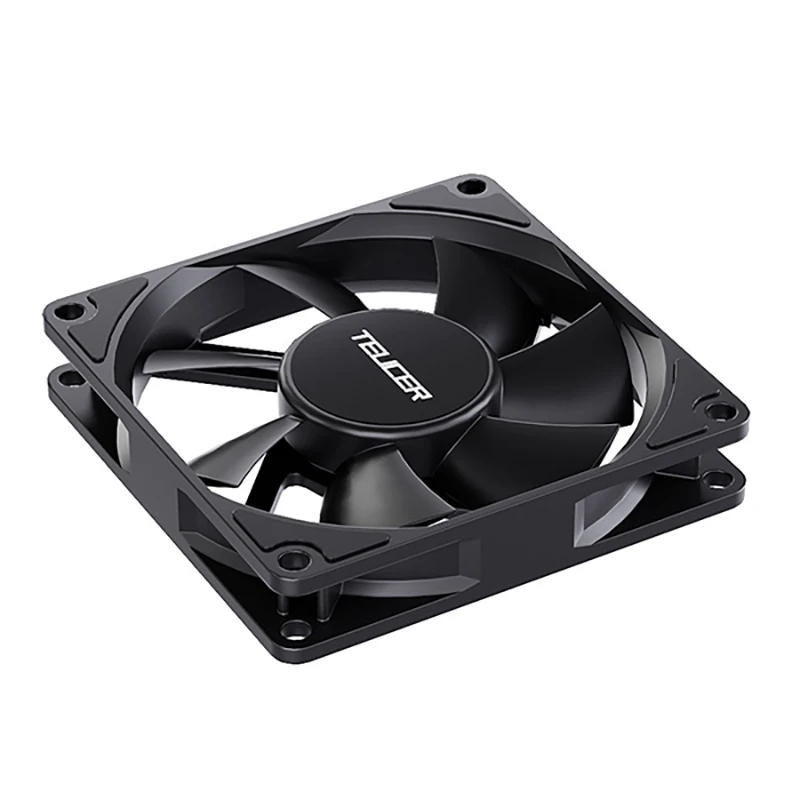 Ventilador ultrafino TEUCER UT-8015, ventilador de resfriamento de caixa ATX 12V 4Pin PWM 1200-3000RPM, ventilador silencioso de radiador de CPU