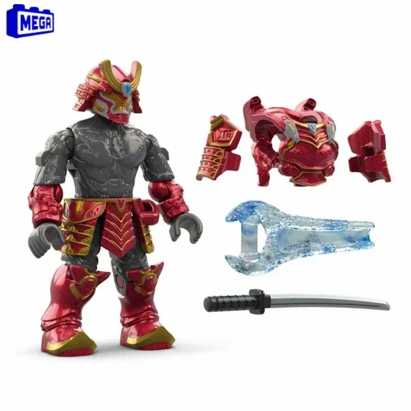 Original Anime Mega Halos Cosmic Heroes Series Spartan Barbarian Chief Ik\'novus Collectible Action Figure DEFECTS Blocks Toy