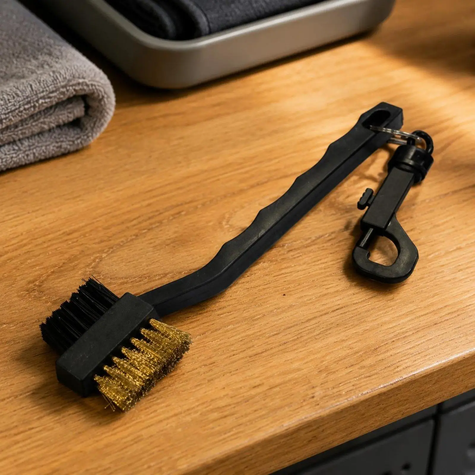Golf Club Brush Cleaner with Steel Bristles for Quick Cleanup and Golf Practice Tool Kit