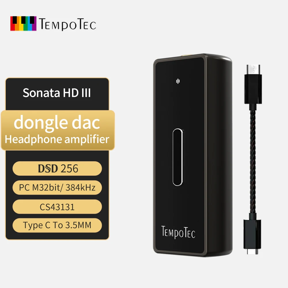 TempoTec Sonata HD III USB DAC Type-C To 3.5MM CS43131 DSD256 For Android Phone&PC MAC HiFi Portable Headphone Amplifier